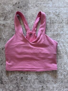 Alo Yoga Pink Sports Bra XS | Built-In Support | Soft Stretch